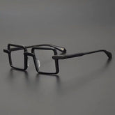 Wacleah Large Square Acetate Eyeglass Frame Rectangle Frames Southood Black